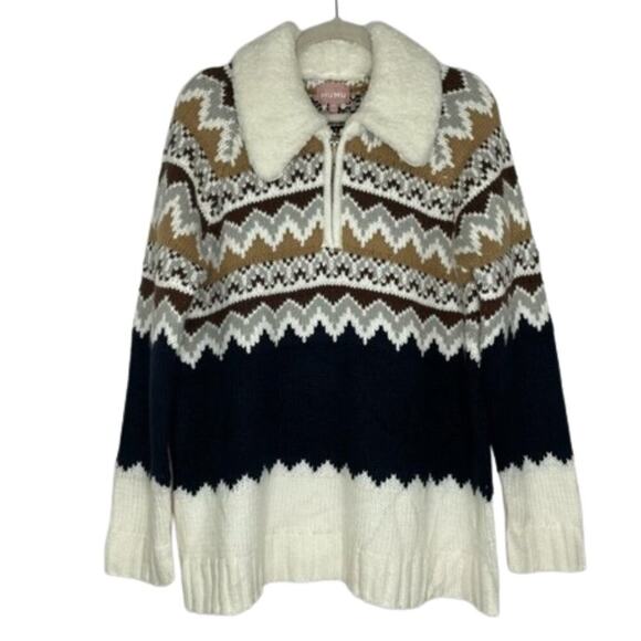 Show Me Your Mumu Sun Valley Pullover knit fair isle sweater size Medium - Picture 1 of 13
